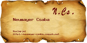 Neumayer Csaba névjegykártya